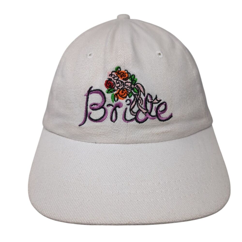 Bride Slideback Hat White One Size Adjustable Embroidered Headshots KC Caps